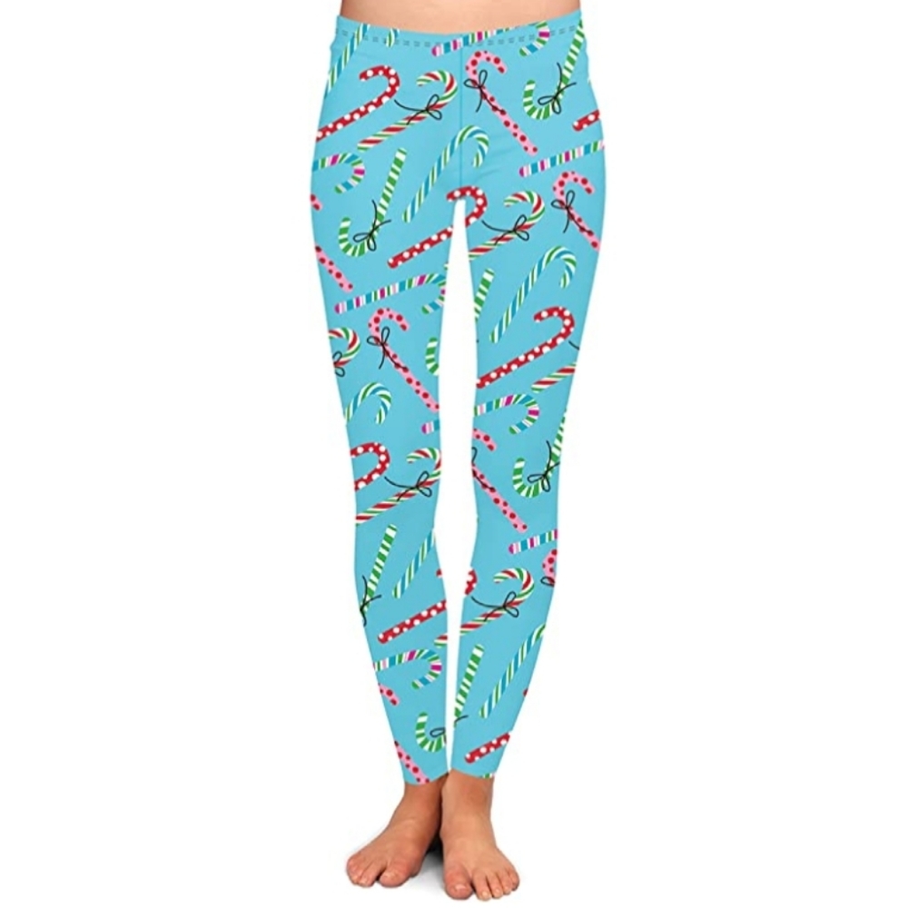 Two Left Feet Holiday Candy Cane Leggings